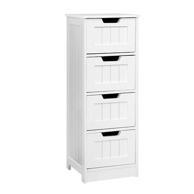 Dealsmate  4 Chest of Drawers - LEESA White