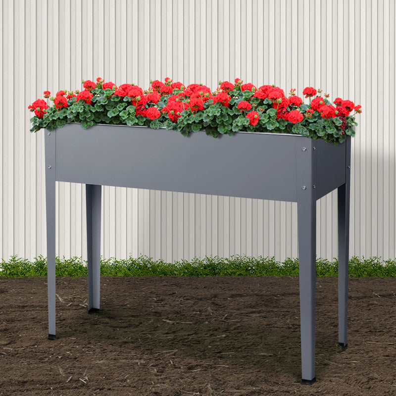 Dealsmate Greenfingers Garden Bed Elevated 100X80X30cm Planter Box Container Galvanised