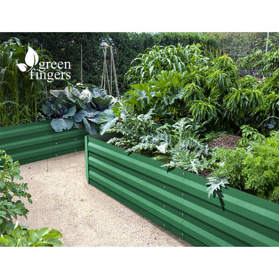 Dealsmate Greenfingers Garden Bed 2PCS 210X90X30cm  Galvanised Steel Raised Planter Green