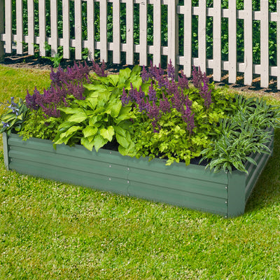 Dealsmate Greenfingers Garden Bed 150cm x 90cm 2x Galvanised Steel Raised Green Planter