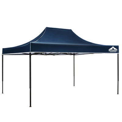 Dealsmate Instahut Gazebo Pop Up Marquee 3x4.5m Outdoor Tent Folding Wedding Gazebos Navy
