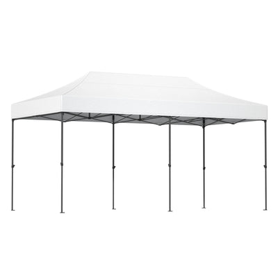 Dealsmate Instahut Gazebo Pop Up Marquee 3x6m Folding Tent Wedding Outdoor Camping Canopy Gazebos Shade White