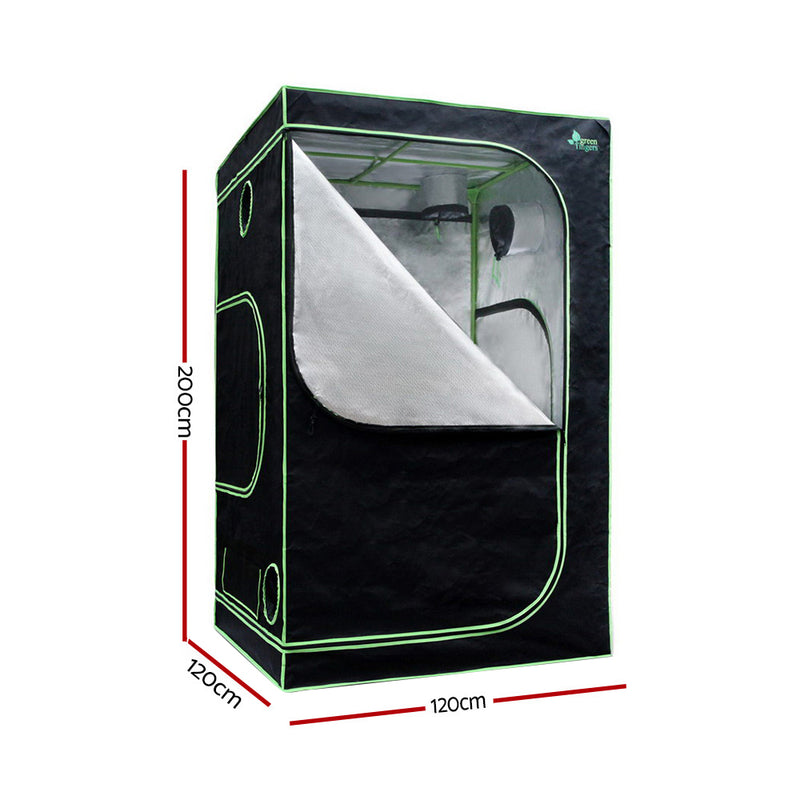 Dealsmate Greenfingers Grow Tent Light Kit 120x120x200CM 1200W LED 6 Vent Fan,Greenfingers Grow Tent Light Kit LED 1200W Full Spectrum 6 Vent 120x120x200CM