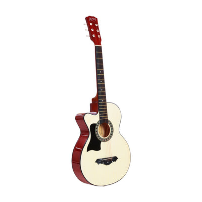 Dealsmate ALPHA 38 Inch Wooden Acoustic Guitar Left handed - Natural Wood