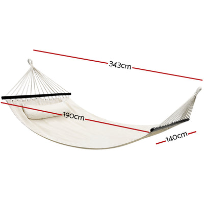 Dealsmate  Hammock Bed Outdoor Camping Portable Hanging Chair 2 Person Piillow