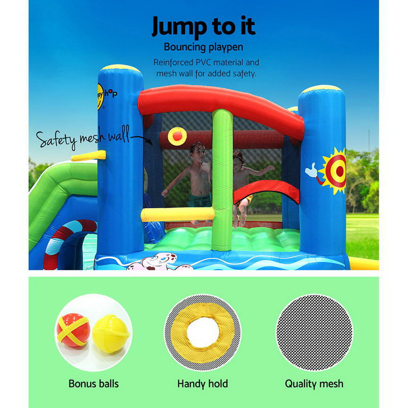 Dealsmate Happy Hop Inflatable Water Jumping Castle Bouncer Kid Toy Windsor Slide Splash
