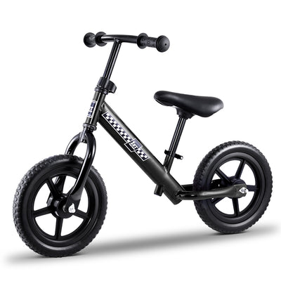 Dealsmate  Kids Balance Bike Ride On Toys Push Bicycle Wheels Toddler Baby 12 Bikes Black