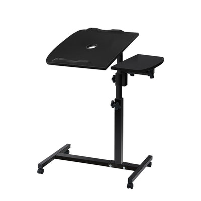 Dealsmate  Laptop Table Desk Adjustable Stand With Fan - Black