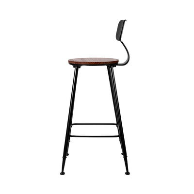 Dealsmate  2x Bar Stools Vintage Metal Chairs