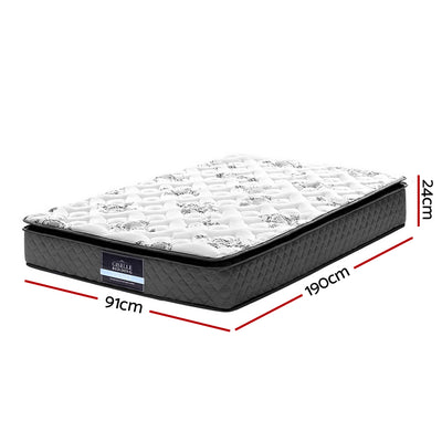 Dealsmate Giselle Bedding Rocco Bonnell Spring Mattress 24cm Thick Single