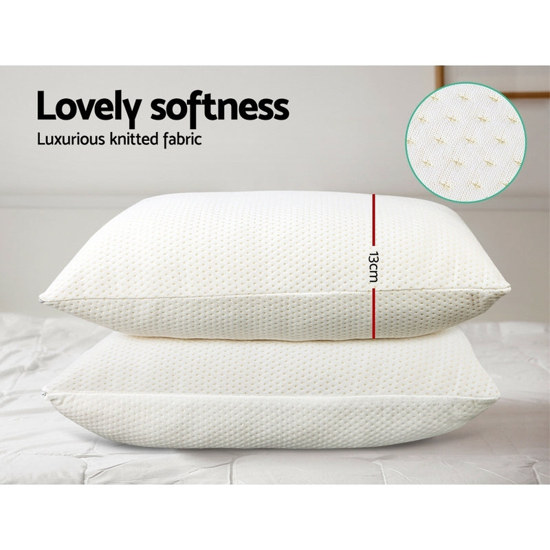 Dealsmate Giselle Bedding Set of 2 Visco Elastic Memory Foam Pillows