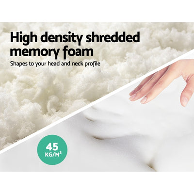 Dealsmate Giselle Bedding Set of 2 Visco Elastic Memory Foam Pillows