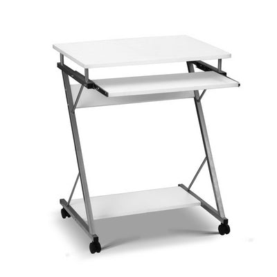 Dealsmate  Metal Pull Out Table Desk - White