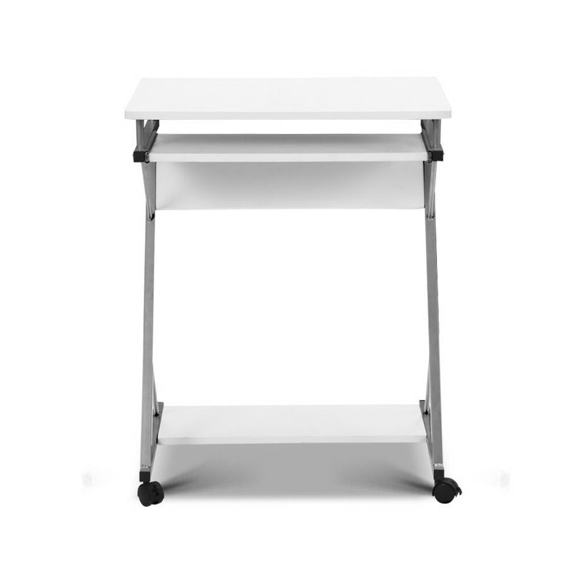 Dealsmate  Metal Pull Out Table Desk - White