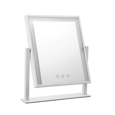 Dealsmate  Makeup Mirror 30x40cm with Led light Lighted Standing Mirrors White
