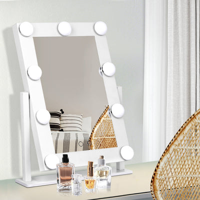 Dealsmate  Makeup Mirror Hollywood with Light Round 360&deg; Rotation Tabletop 9