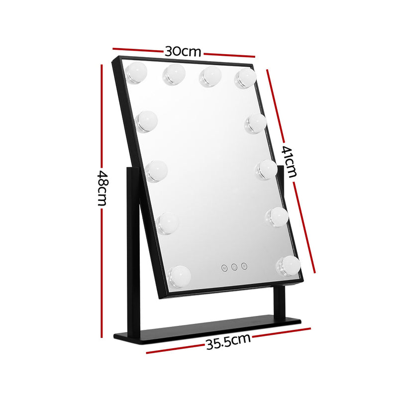 Dealsmate  Makeup Mirror Hollywood with Light Round 360� Rotation Tabletop 12
