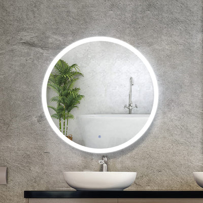 Dealsmate  Wall Mirror 80cm with Led light Makeup Home Decor Bathroom Round Vanity