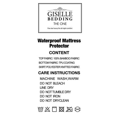 Dealsmate Giselle Bedding Giselle Bedding Bamboo Mattress Protector Single