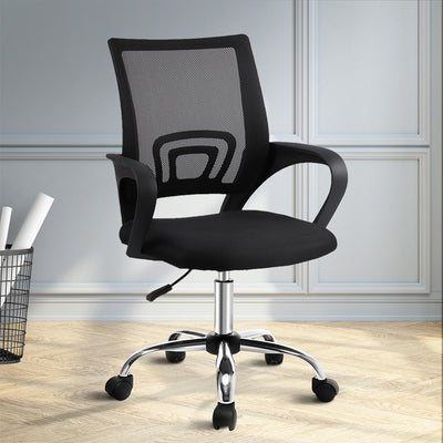 Dealsmate  Office Chair Gaming Chair Computer Mesh Chairs Executive Mid Back Black