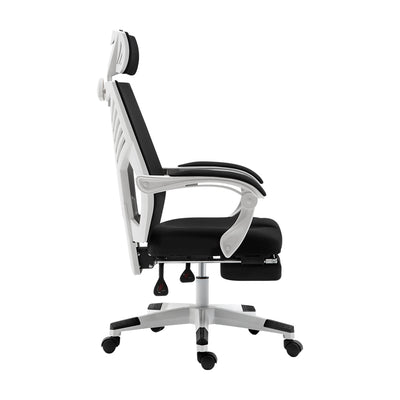 Dealsmate  Mesh Office Chair Recliner Black White