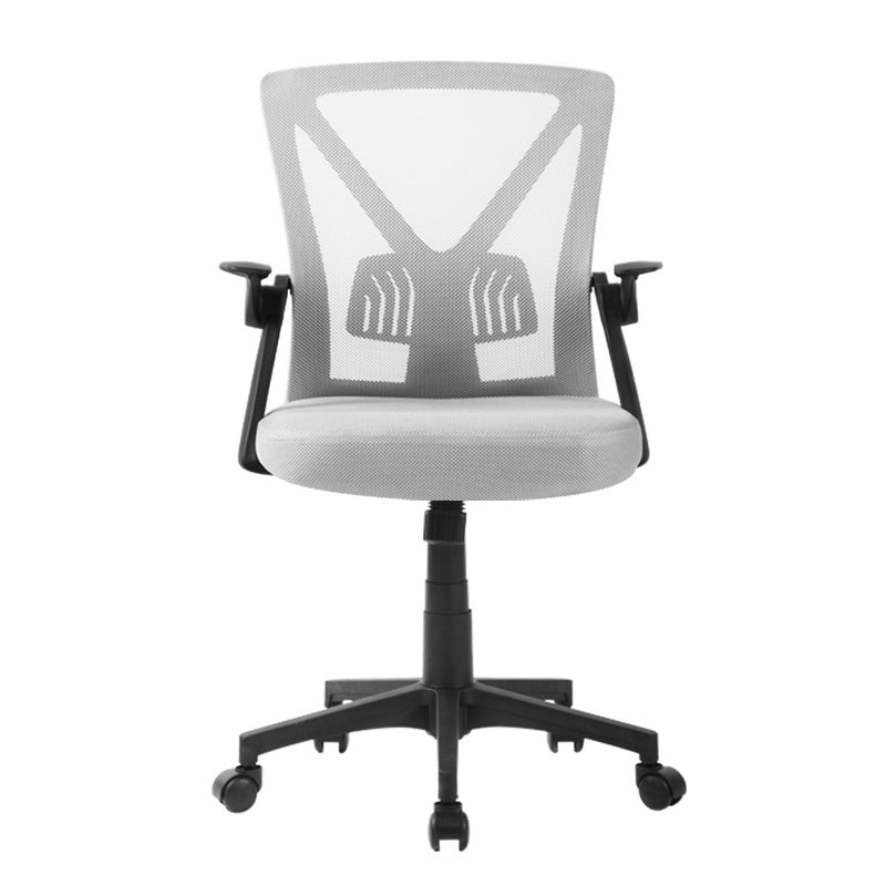 Dealsmate  Mesh Office Chair Mid Back Grey
