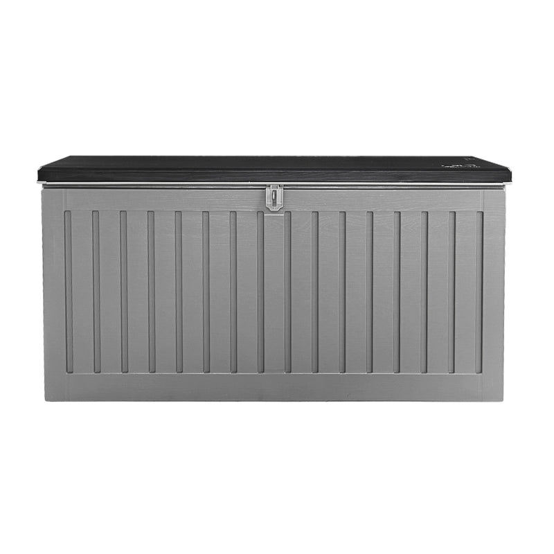 Dealsmate  Outdoor Storage Box 270L Container Lockable Garden Bench Tool Shed Grey