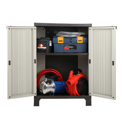 Dealsmate  Outdoor Storage Cabinet Lockable Cupboard Garage 92cm