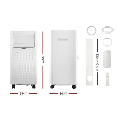 Dealsmate Devanti Portable Air Conditioner Cooling Mobile Fan Cooler Dehumidifier White 2000W