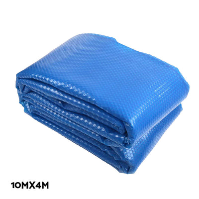 Dealsmate Aquabuddy 10x4m Swimming Pool Cover Rolloer Solar Blanket Covers Bubble Heater