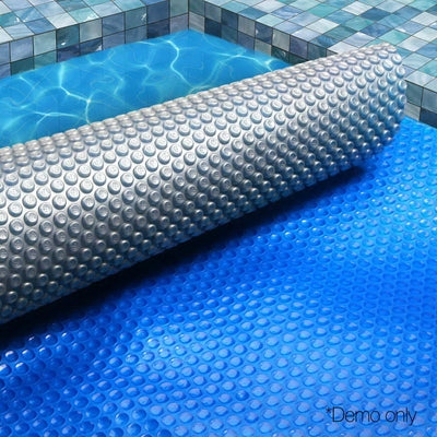 Dealsmate Aquabuddy 10.5x4.2M Swimming Pool Cover 400 Micron Solar Isothermal Blanket 