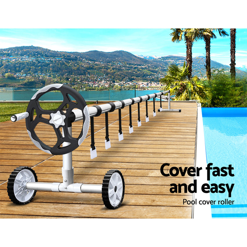 Dealsmate Aquabuddy Swimming Pool Cover Roller Reel Adjustable Solar Thermal Blanket
