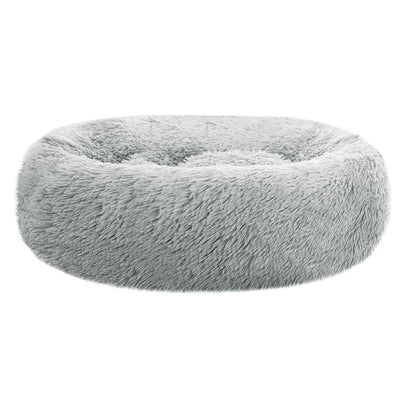 Dealsmate  Pet bed Dog Cat Calming Pet bed Medium 75cm Light Grey Sleeping Comfy Cave Washable