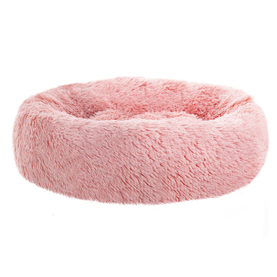Dealsmate  Pet bed Dog Cat Calming Pet bed Medium 75cm Pink Sleeping Comfy Cave Washable