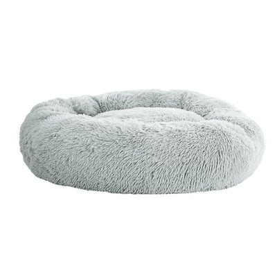 Dealsmate  Pet Bed Dog Cat 90cm Large Calming Soft Plush Light Grey