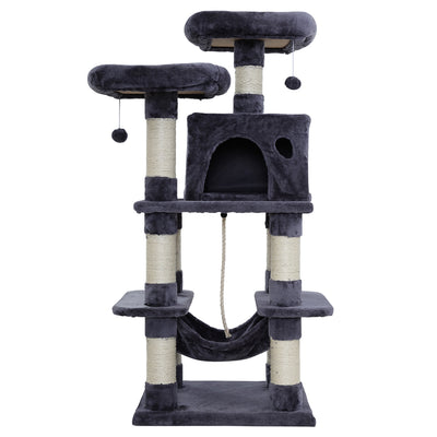 Dealsmate  Cat Tree 145cm Tower Scratching Post Scratcher Wood Condo House Large Bed