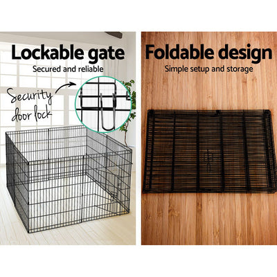 Dealsmate  Pet Dog Playpen 2X30 8 Panel Puppy Exercise Cage Enclosure Fence
