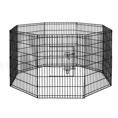 Dealsmate  Pet Dog Playpen 36 8 Panel Puppy Exercise Cage Enclosure Fence