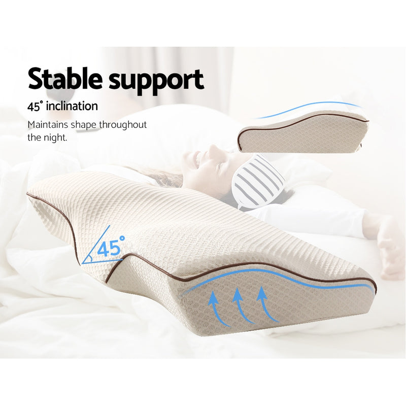 Dealsmate Giselle Memory Foam Pillow Neck Pillows Contour Rebound Pain Relief Support