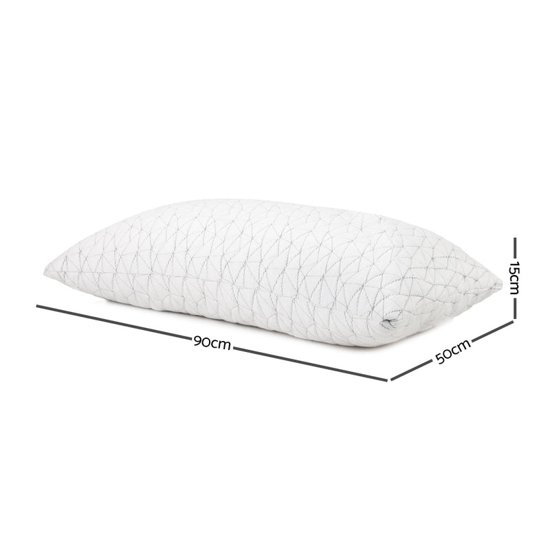 Dealsmate Giselle Bedding Set of 2 Rayon King Memory Foam Pillow