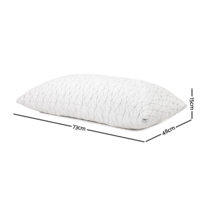 Dealsmate Giselle Bedding Memory Foam Pillow Single Size Twin Pack