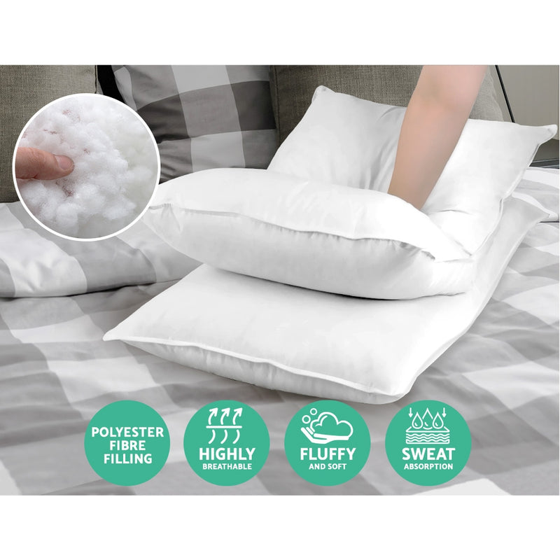 Dealsmate Giselle Bedding 4 Pack Bed Pillow Family Hotel 48X73CM