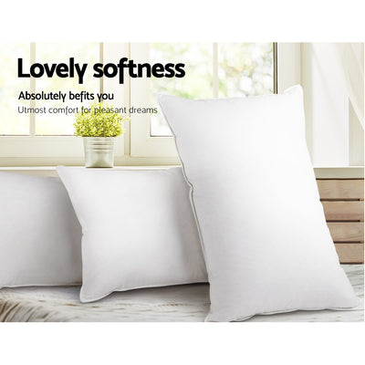 Dealsmate Giselle Bedding 4 Pack Bed Pillow Family Hotel 48X73CM