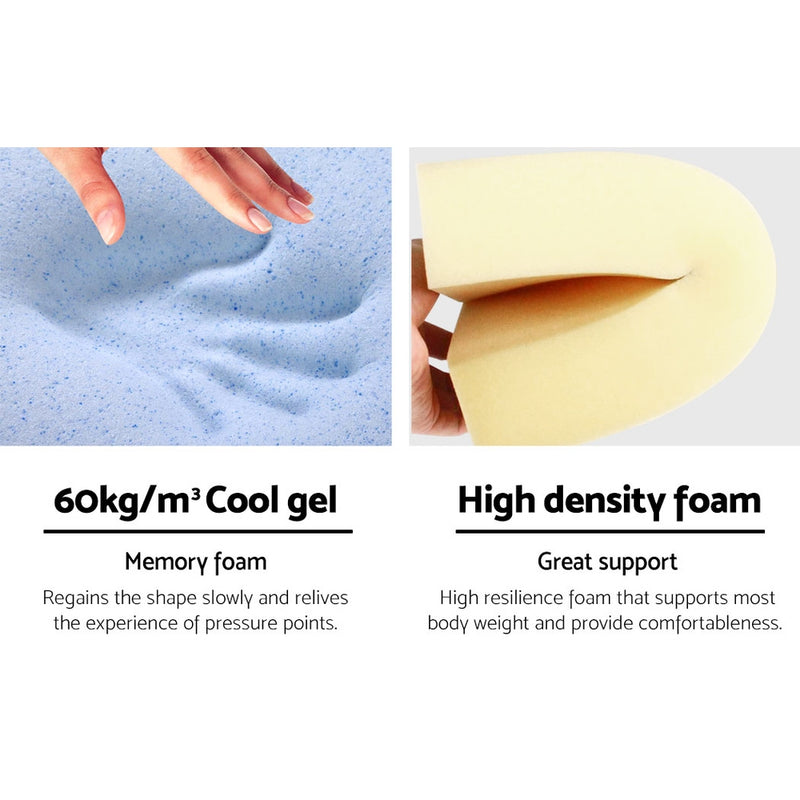 Dealsmate Giselle Bedding Foam Wedge Back Support Pillow - Blue