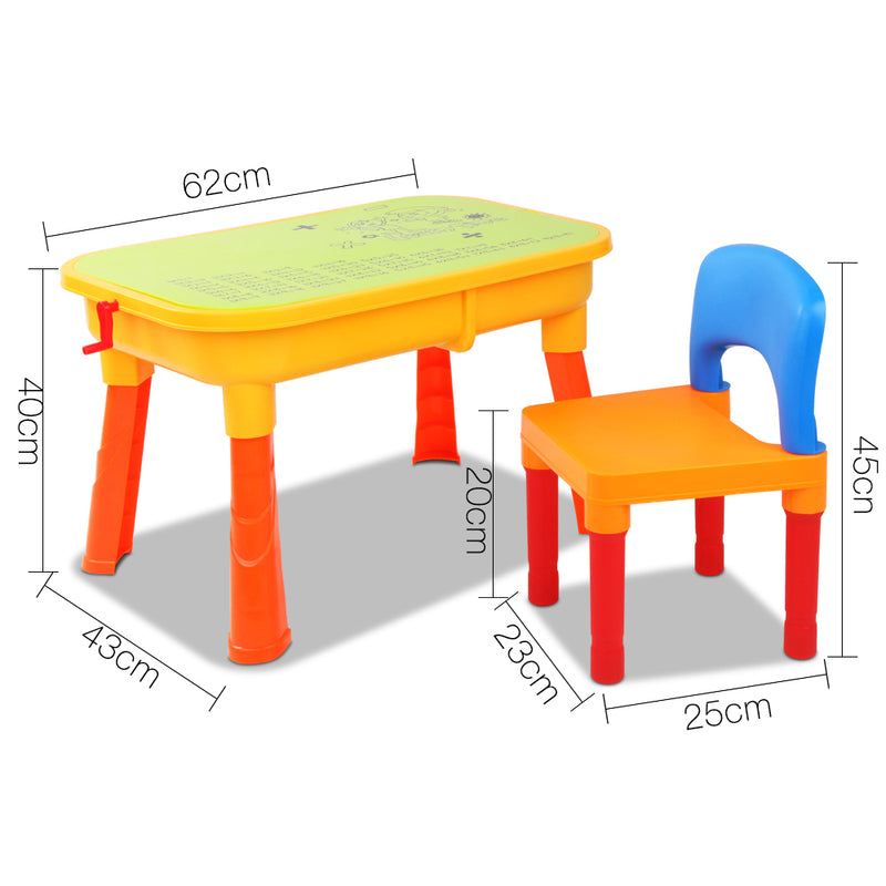 Dealsmate Keezi Kids Table & Chair Sandpit Set