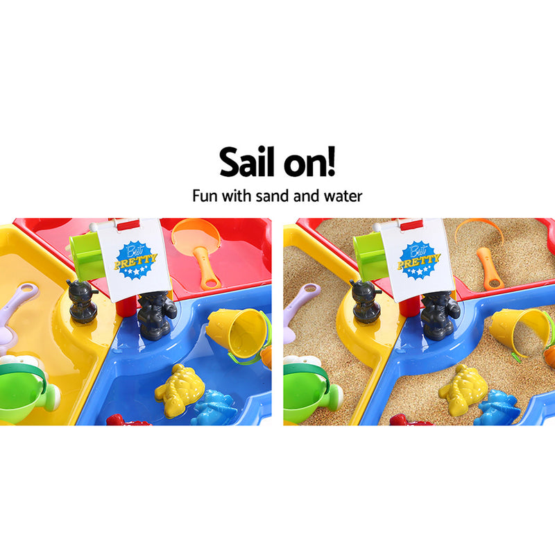 Dealsmate Keezi Kids Beach Sand and Water Sandpit Outdoor Table Childrens Bath Toys