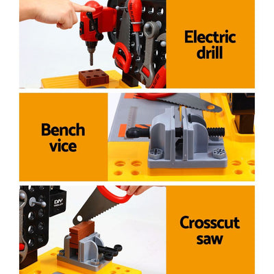 Dealsmate Keezi Kids Pretend Play Set Workbench Tools 54pcs Builder Work Childrens Toys