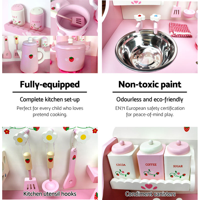 Dealsmate Keezi Kids Kitchen Play Set - Pink