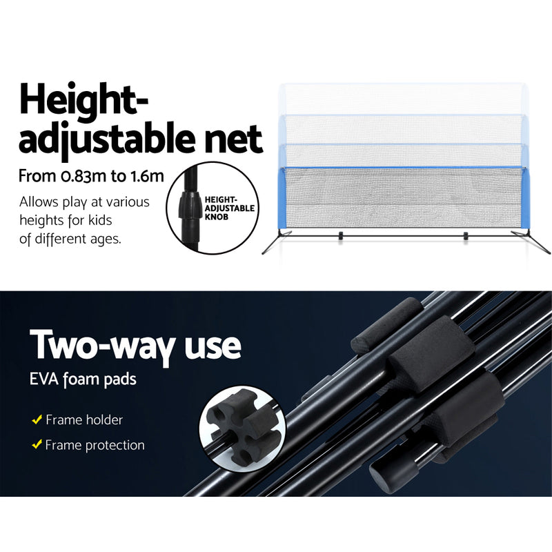 Dealsmate  3m Badminton Tennis Net Portable Volleyball Kit Adjustable Height