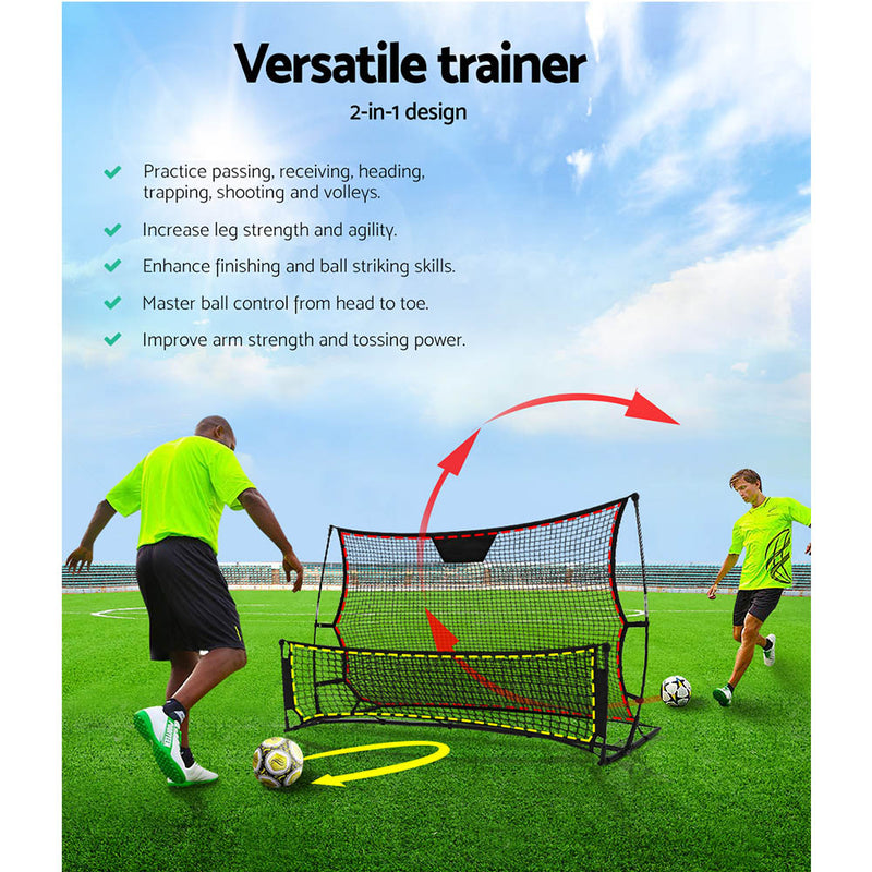 Dealsmate  Portable Soccer Rebounder Net Volley Training Football Goal Pass Trainer